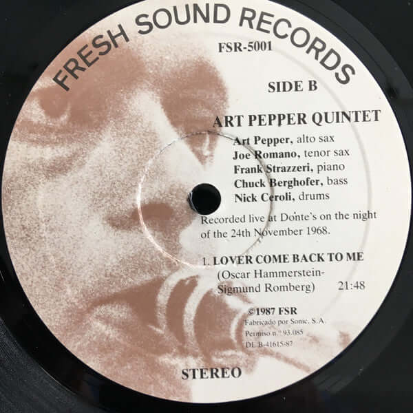 Art Pepper Quintet : Live At Donte's Vol. 1 (LP, Album)