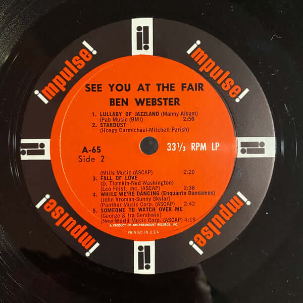 Ben Webster : See You At The Fair (LP, Album, Mono, Gat)