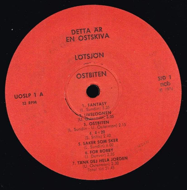 Lötsjön : Ost Biten (LP)