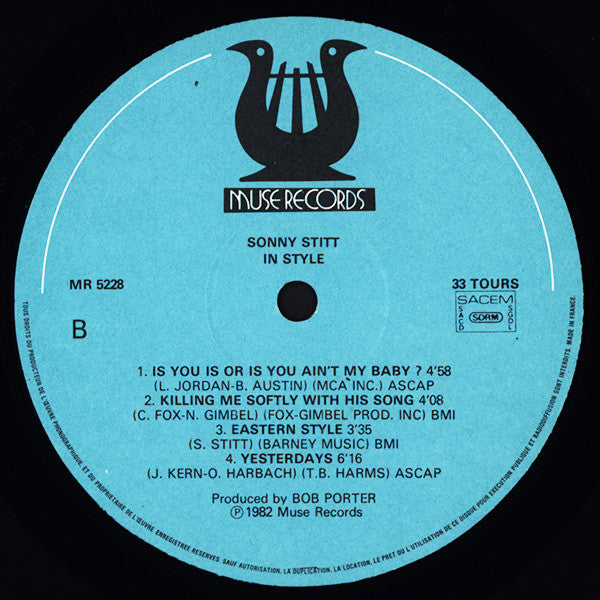Sonny Stitt ~ In Style (Vinyl) - Djungel & Jazz