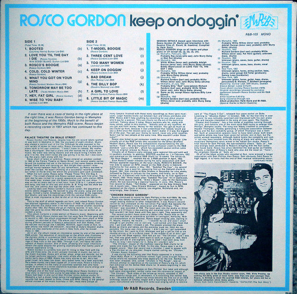 Rosco Gordon : Keep On Doggin' (LP, Comp, Mono)