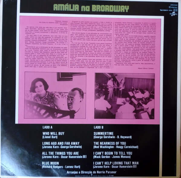 Amália Rodrigues : Amália Na Broadway (LP, Album)