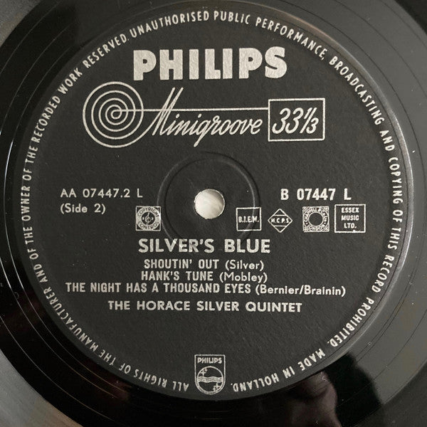 The Horace Silver Quintet : Silver's Blue (LP, Album)