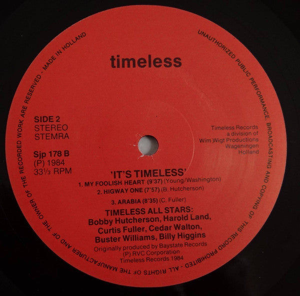 Timeless All Stars : It's Timeless (Recorded Live At Keystone Korner) (LP, RE)