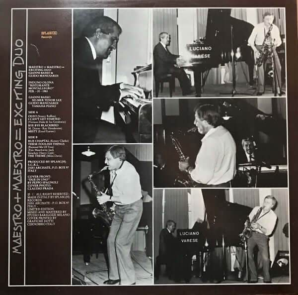 Gianni Basso & Guido Manusardi ~ Maestro + Maestro = Exciting Duo (Vinyl) - Djungel & Jazz