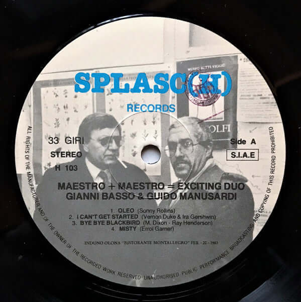 Gianni Basso & Guido Manusardi : Maestro + Maestro = Exciting Duo (LP, Album)