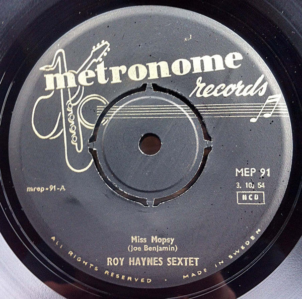 Roy Haynes : Swingin' With Roy Haynes Vol. 2 (7", EP)