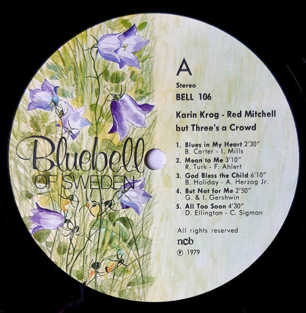Karin Krog & Red Mitchell ~ But Three's A Crowd (Vinyl) - Djungel & Jazz