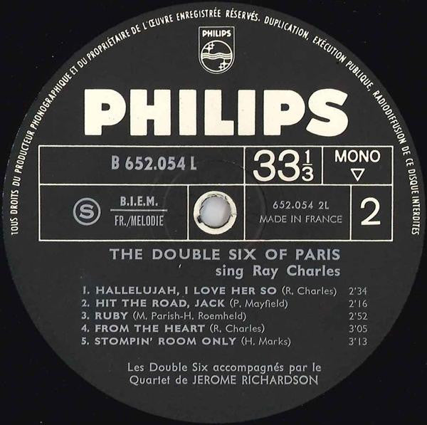 Les Double Six ~ Sing Ray Charles (Vinyl) - Djungel & Jazz