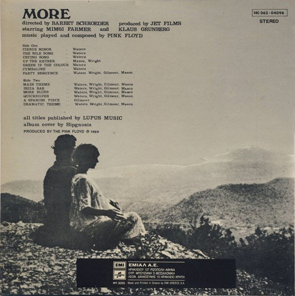 Pink Floyd : Soundtrack From The Film "More" (LP, Album)