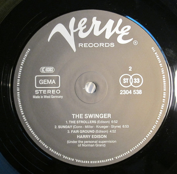 Harry Edison ~ The Swinger (Vinyl) - Djungel & Jazz