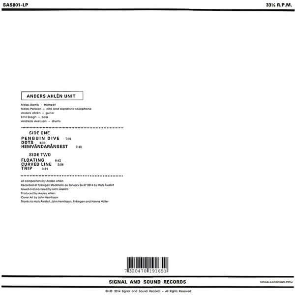 Anders Ahlén Unit ~ Lines And Dots (Vinyl) - Djungel & Jazz