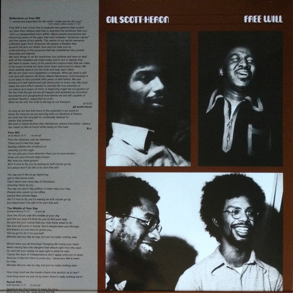 Gil Scott-Heron ~ Free Will (Vinyl) - Djungel & Jazz