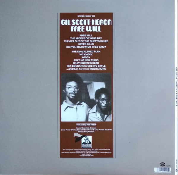 Gil Scott-Heron ~ Free Will (Vinyl) - Djungel & Jazz
