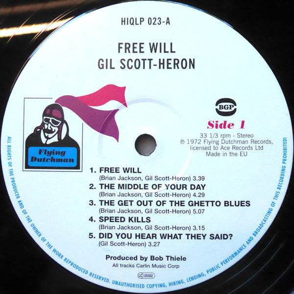 Gil Scott-Heron ~ Free Will (Vinyl) - Djungel & Jazz