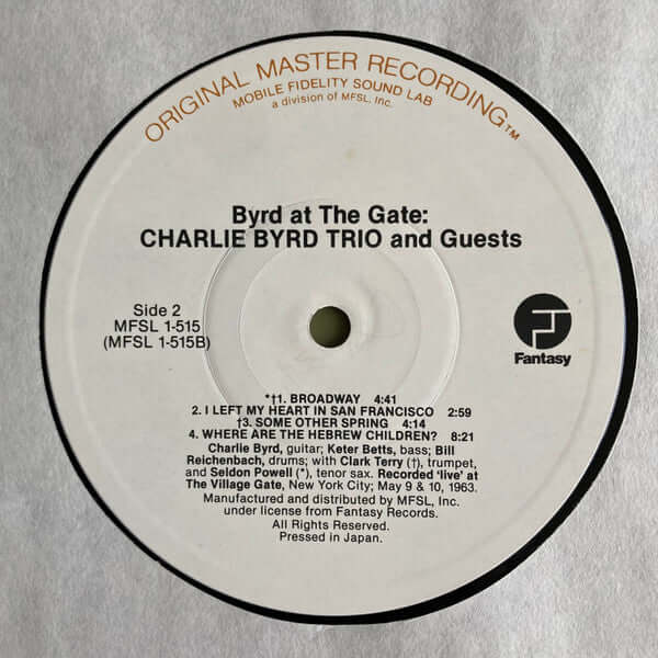 Charlie Byrd Trio : Byrd At The Gate (LP, Album, Ltd, RM)