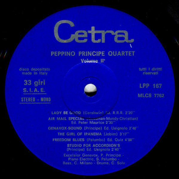Peppino Principe Quartet : Peppino Principe Quartet Volume II (LP, Promo)
