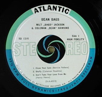Milt Jackson / Coleman Hawkins : Bean Bags (LP, Album)