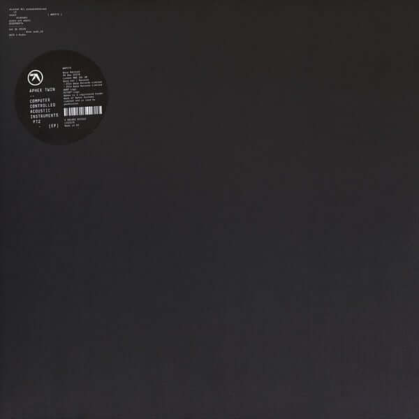 Aphex Twin ~ Computer Controlled Acoustic Instruments Pt2 (EP) (Vinyl) - Djungel & Jazz