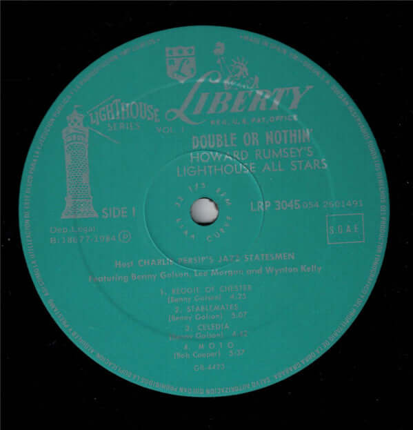 Howard Rumsey's Lighthouse All-Stars Host Charlie Persip's Jazz Statesmen With Lee Morgan, Benny Golson, Wynton Kelly : Double Or Nothin' (LP, Album, Mono, RE)