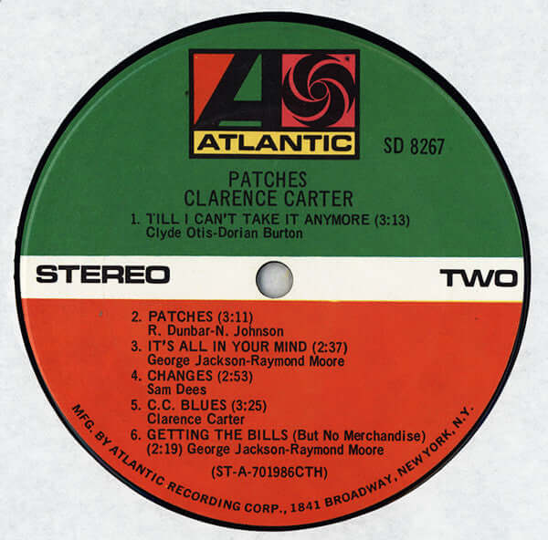 Clarence Carter : Patches (LP, Album, CTH)