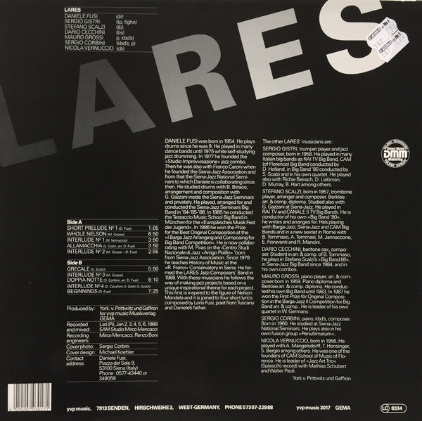 Lares ~ Non Ce Ne Volere,Mandela,Se Per Cosi Poco... (Vinyl) - Djungel & Jazz