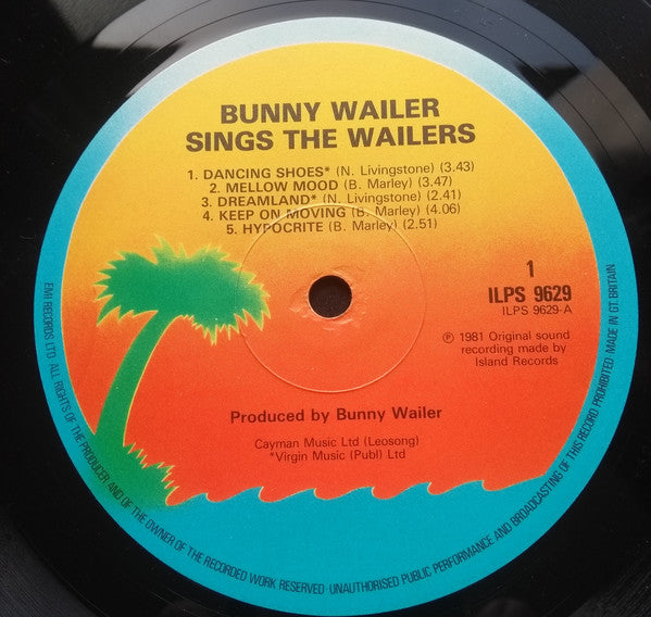 Bunny Wailer : Sings The Wailers (LP, Album)