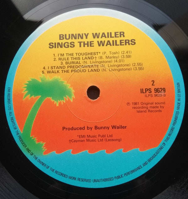 Bunny Wailer : Sings The Wailers (LP, Album)