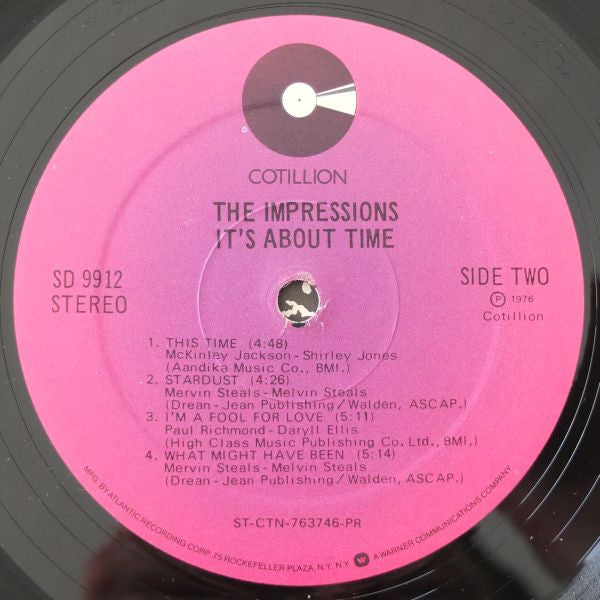 The Impressions : It's About Time (LP, Album, PR)