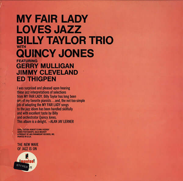 Billy Taylor Trio With Quincy Jones : My Fair Lady Loves Jazz (LP, Album, RE)