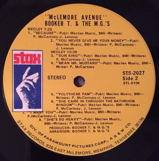 Booker T & The MG's : McLemore Avenue (LP, Album, Ter)
