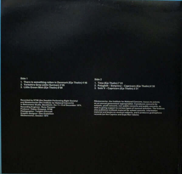 Eje Thelin Group : Eje Thelin Group (LP, Album)