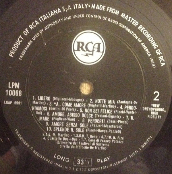 Renato Rascel, Nilla Pizzi, Miranda Martino, Teddy Reno ~ Le 20 Canzoni Di San Remo 1960 (Vinyl) - Djungel & Jazz
