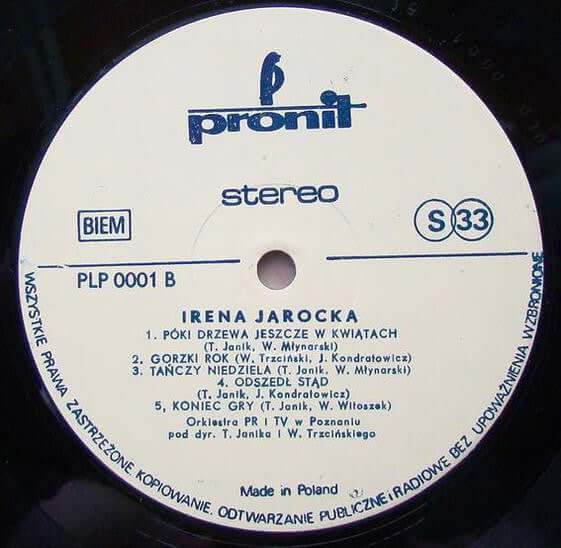 Irena Jarocka : Irena Jarocka (LP)