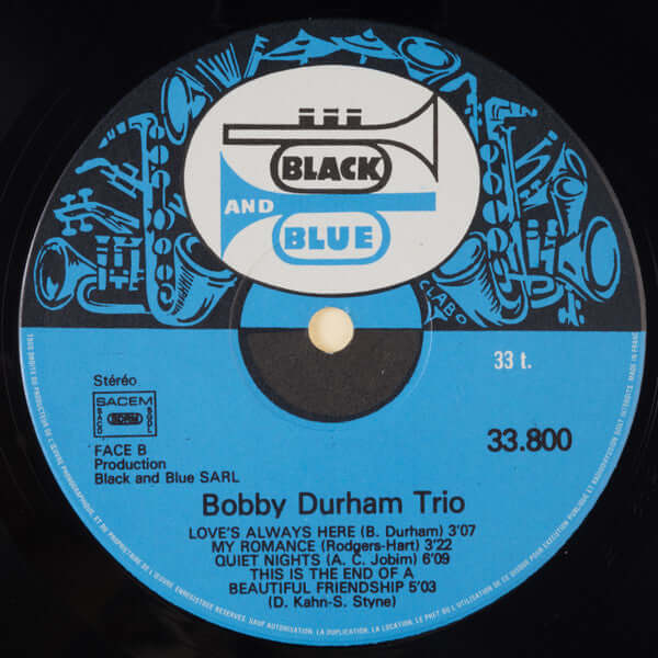 Bobby Durham Trio ~ Bobby Durham Trio (Vinyl) - Djungel & Jazz