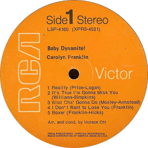 Carolyn Franklin : Baby Dynamite! (LP, Album, Ind)