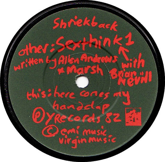 Shriekback : Sexthinkone (7", Single)