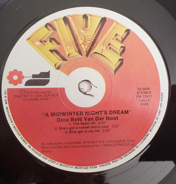 Dino Betti Van Der Noot : A Midwinter Night's Dream (LP, Album)