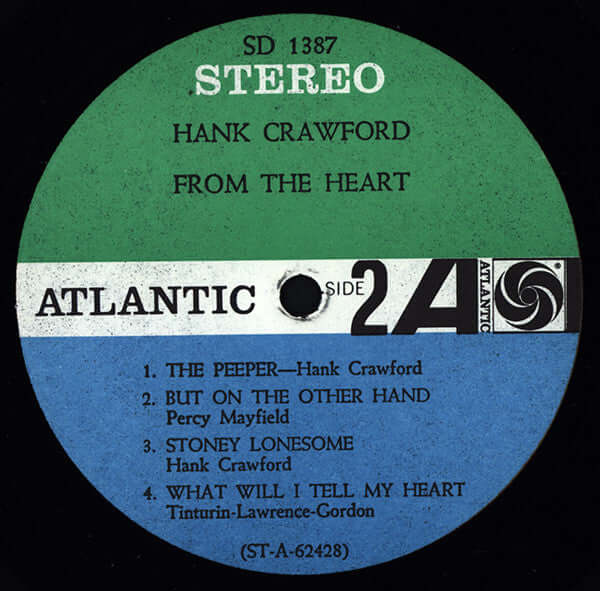 Hank Crawford ~ From The Heart (Vinyl) - Djungel & Jazz