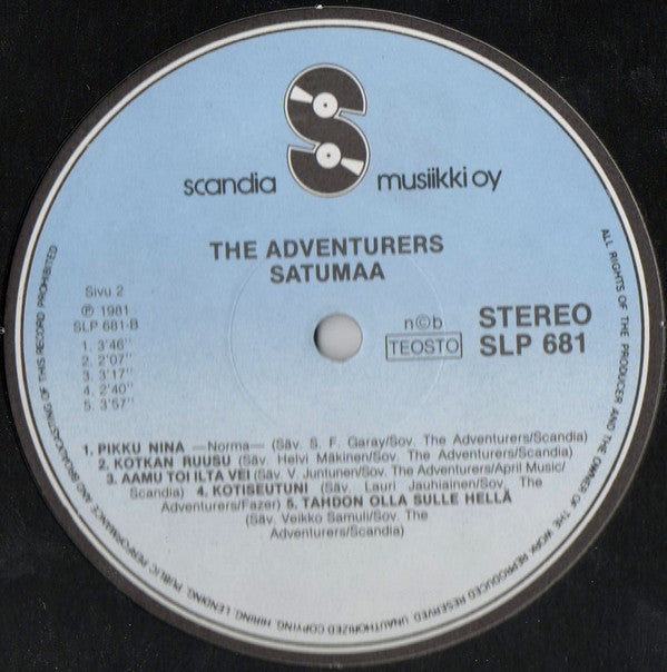 The Adventurers  ~ Satumaa (Vinyl) - Djungel & Jazz