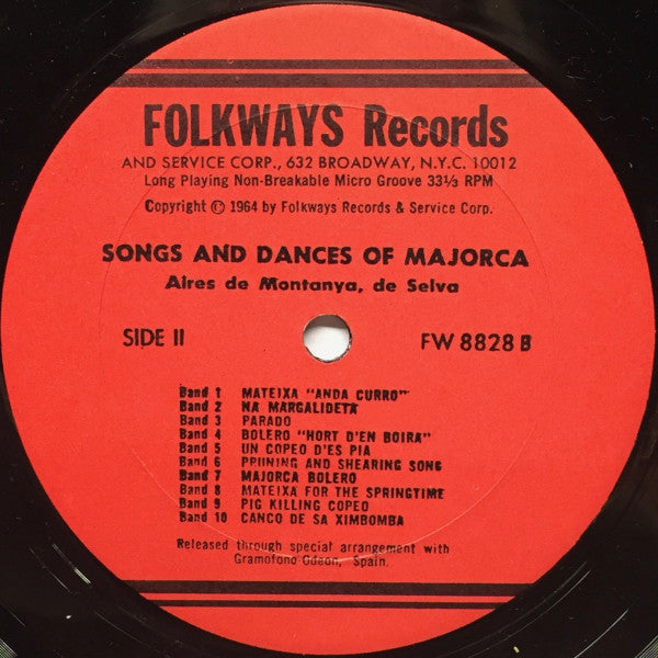 Various : Songs And Dances Of Majorca (LP)