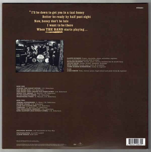The Band ~ The Band (Vinyl) - Djungel & Jazz