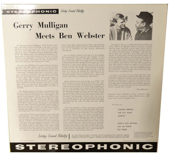Gerry Mulligan, Ben Webster : Gerry Mulligan Meets Ben Webster (LP, Album, RE)