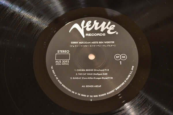 Gerry Mulligan, Ben Webster : Gerry Mulligan Meets Ben Webster (LP, Album, RE)