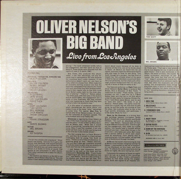 Oliver Nelson's Big Band : Live From Los Angeles (LP, Album)