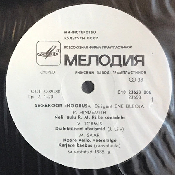 Segakoor "Noorus" ~ Segakoor "Noorus" (Vinyl) - Djungel & Jazz