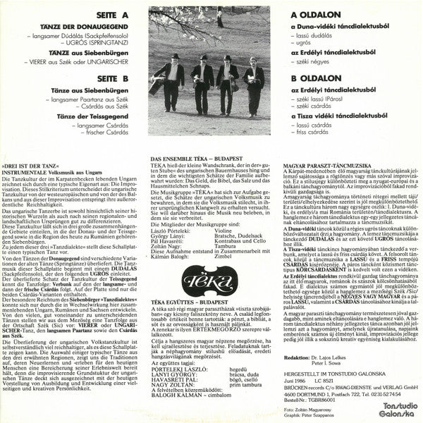 Téka ~ Három A Tánc - Magyar Paraszt Táncmuzsika / Drei Ist Der Tanz - Instrumentale Volksmusik Aus Ungarn (Vinyl) - Djungel & Jazz