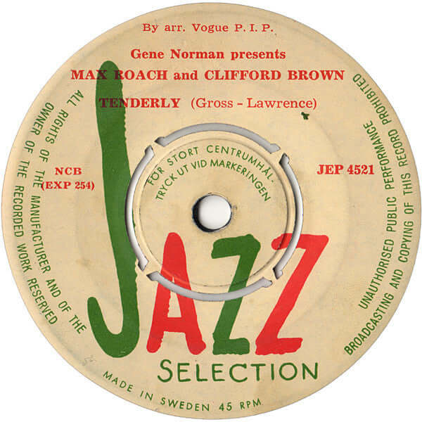 Gene Norman Presents Clifford Brown And Max Roach : Clifford's Axe / Tenderly (7", EP)