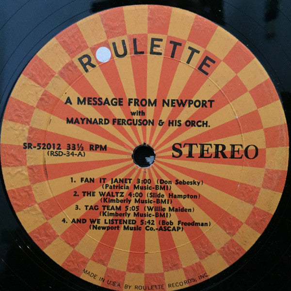 Maynard Ferguson : A Message From Newport (LP, Album, RE)