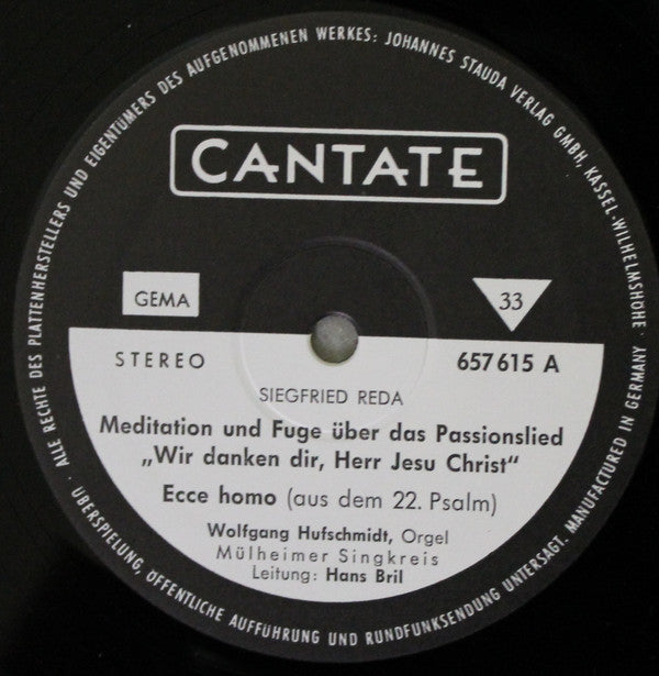 Siegfried Reda : Geistliche Musik (LP)